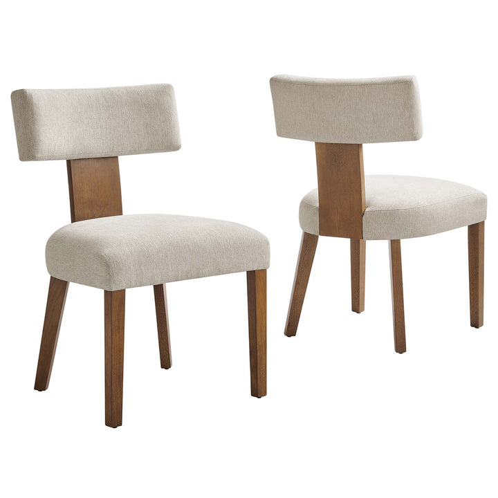 Nia Fabric Upholstered Dining Chairs Set of 2