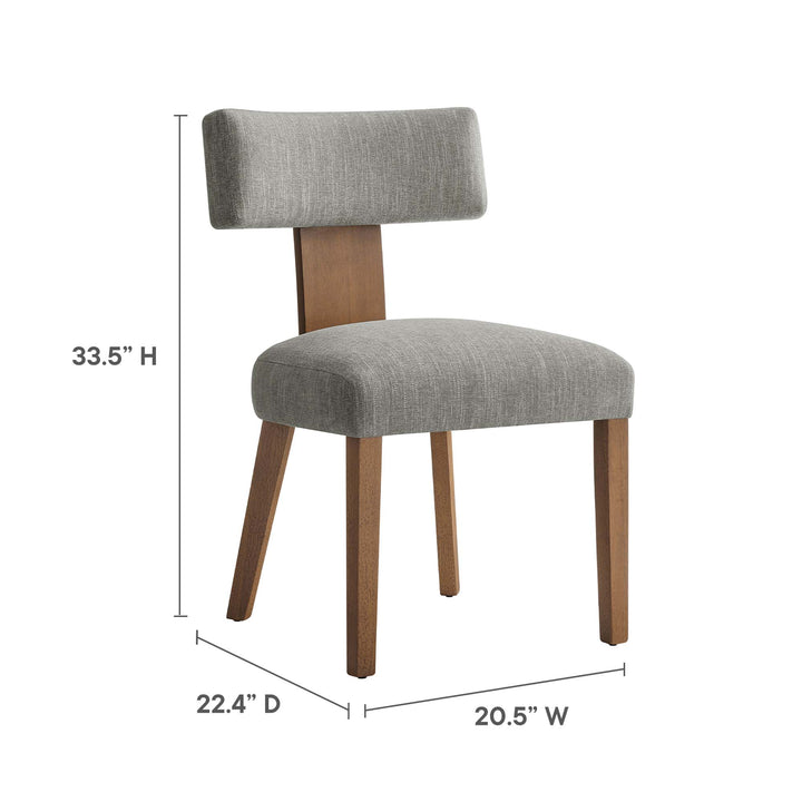 Nia Fabric Upholstered Dining Chairs Set of 2