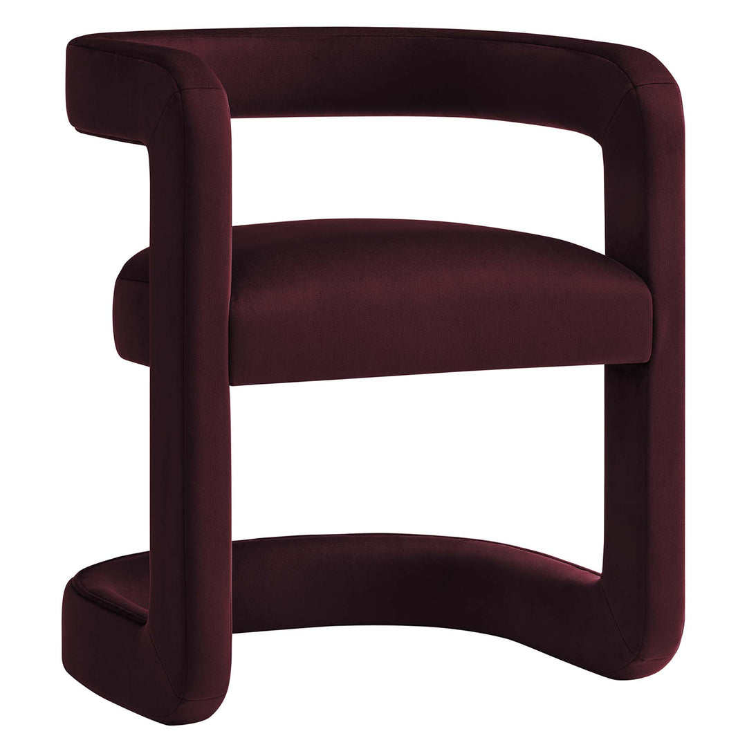 Windsor Plush Velvet Barrel Accent Chair