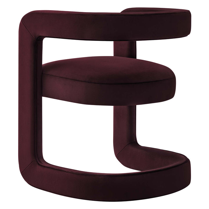 Windsor Plush Velvet Barrel Accent Chair