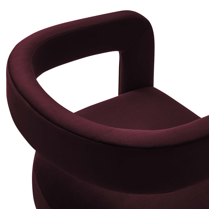 Windsor Plush Velvet Barrel Accent Chair