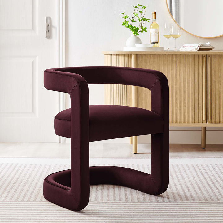 Windsor Plush Velvet Barrel Accent Chair