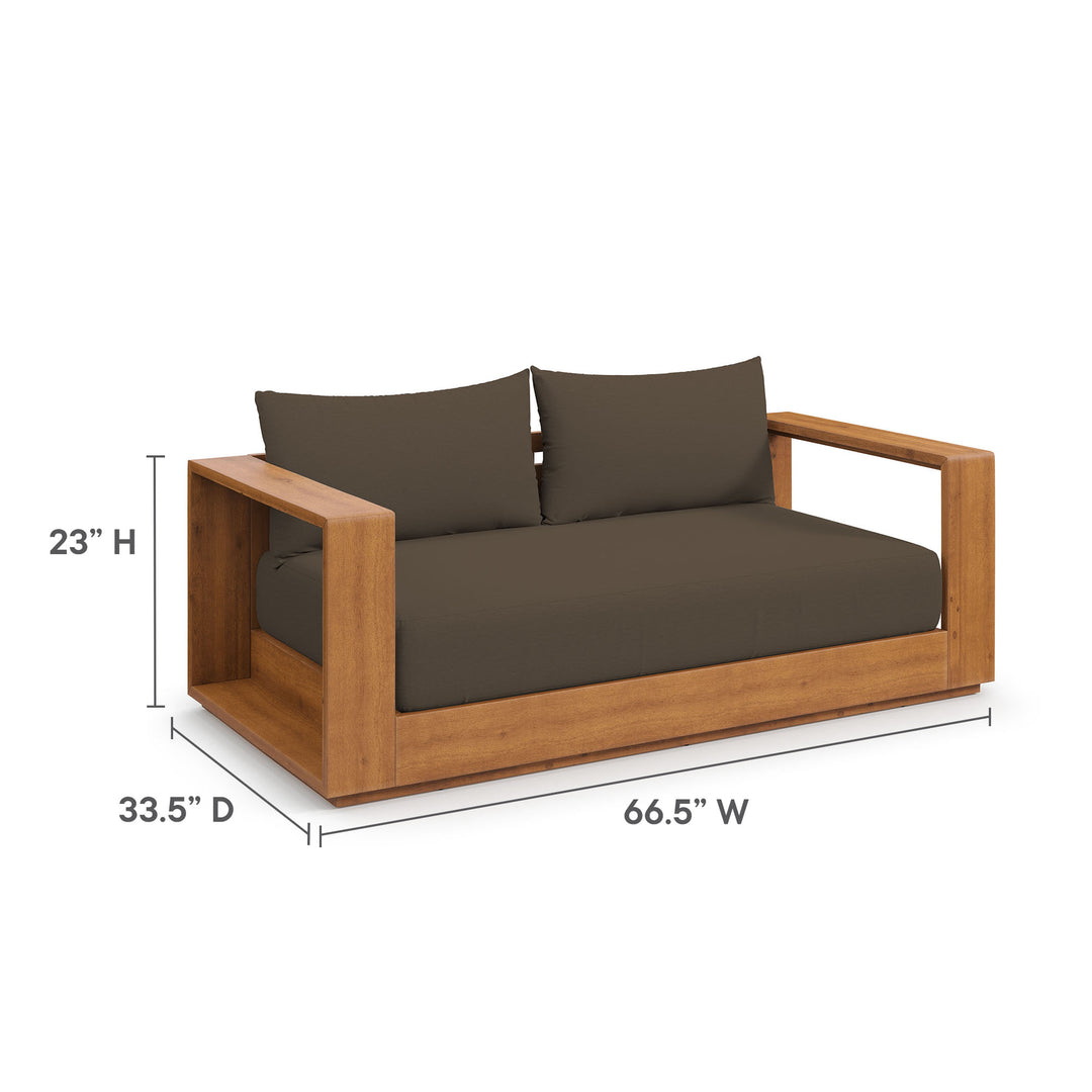 Timber Acacia Wood Outdoor Patio Acacia Wood Loveseat