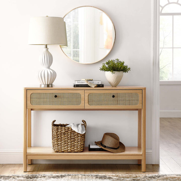 Chantilly Walnut Entrance Console Table