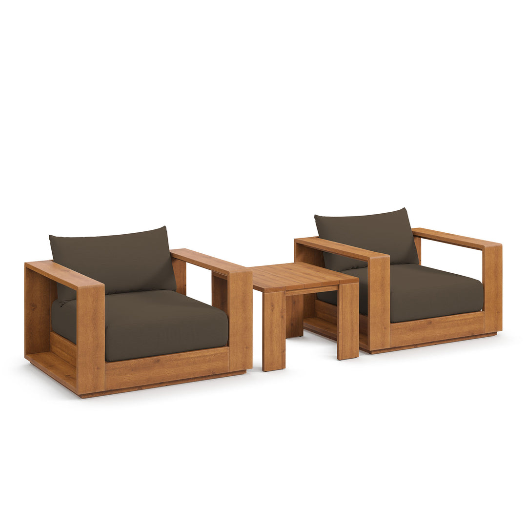 Toscana 3-Piece Terrace Acacia Wood Furniture Set