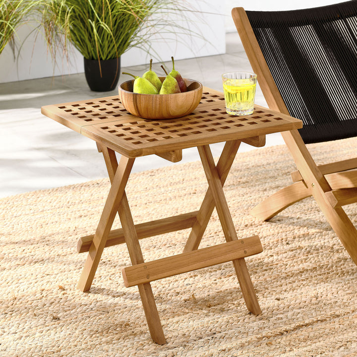 Venice Outdoor Patio Teak Wood Side Table