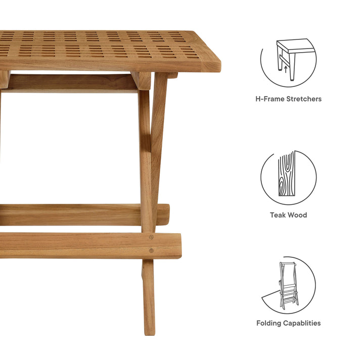 Venice Outdoor Patio Teak Wood Side Table