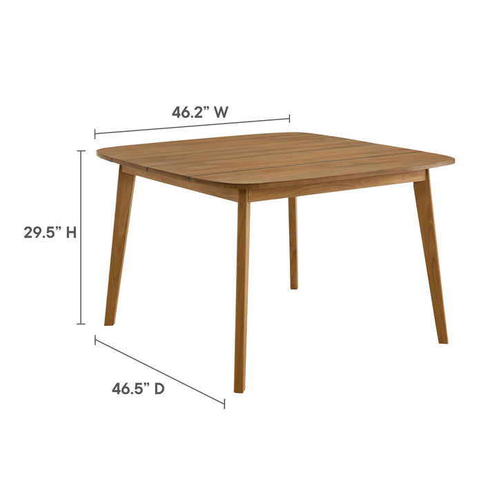 Vienna 46" Square Outdoor Patio Teak Wood Dining Table