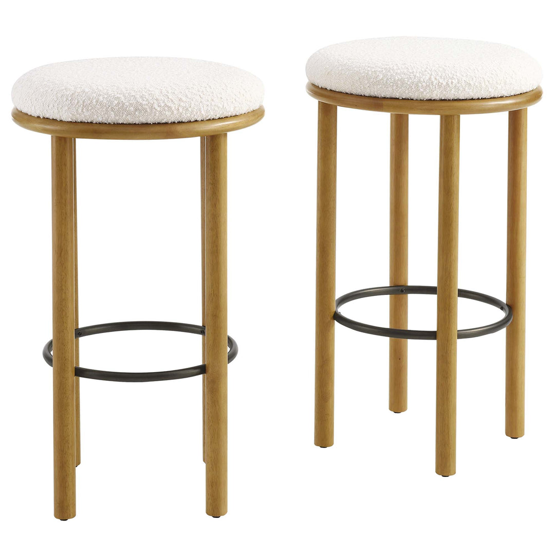 Fairytale Fluffy Fabric Bar Stools Set of 2