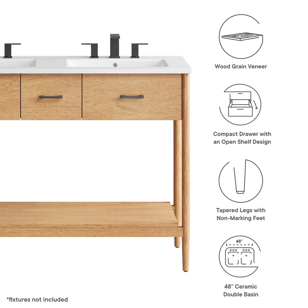 Zephyr 48" Double Sink Bathroom Vanity