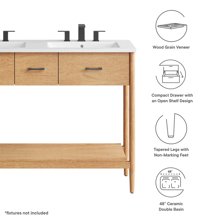 Zephyr 48" Double Sink Bathroom Vanity