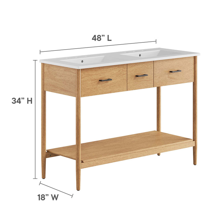 Zephyr 48" Double Sink Bathroom Vanity