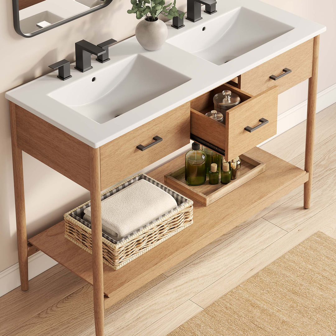 Zephyr 48" Double Sink Bathroom Vanity