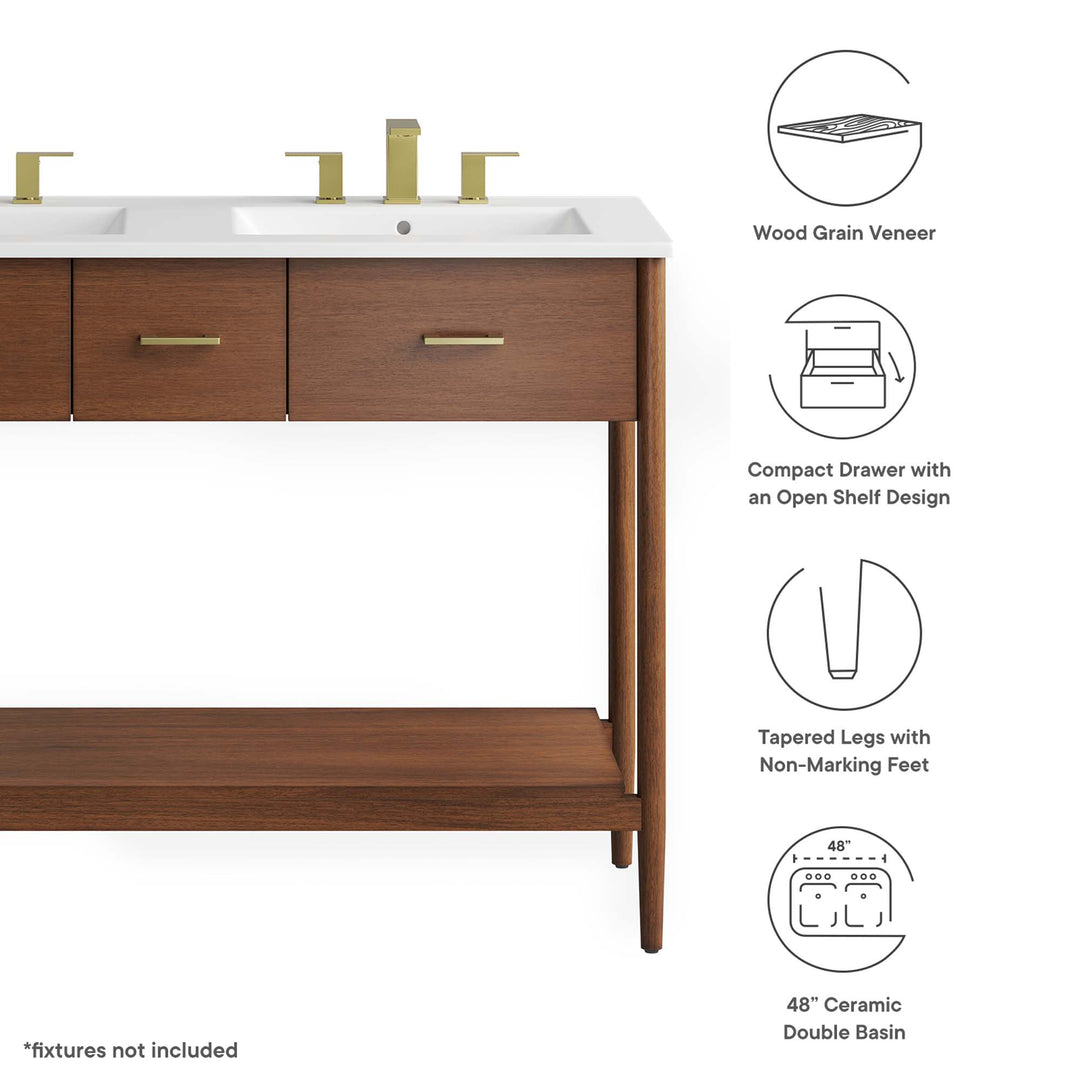 Zephyr 48" Double Sink Bathroom Vanity