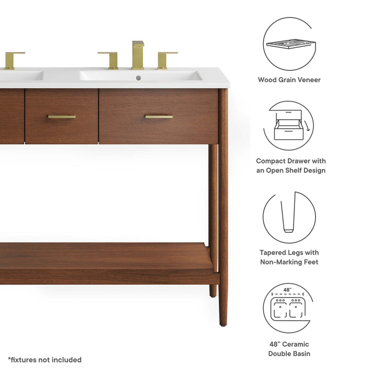 Zephyr 48" Double Sink Bathroom Vanity