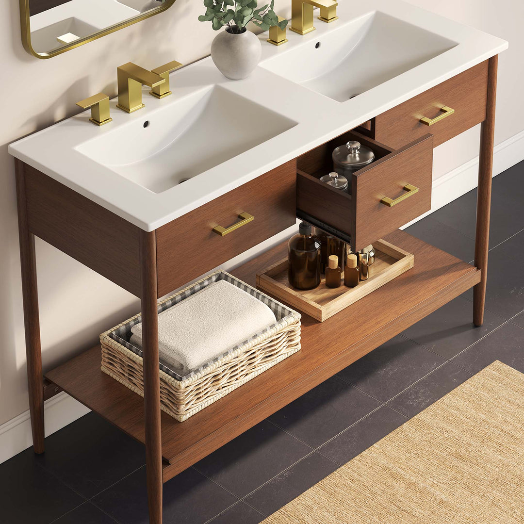 Zephyr 48" Double Sink Bathroom Vanity