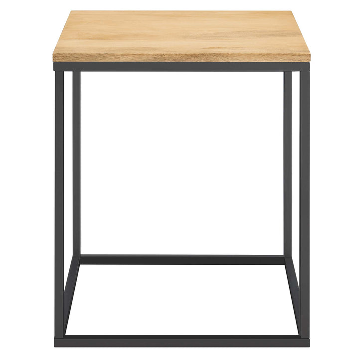 Zane Square Steel and Timber Table