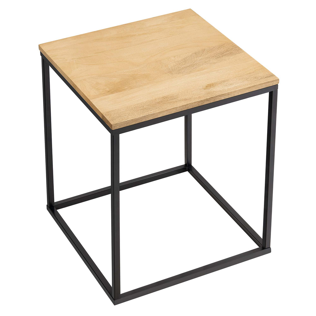 Zane Square Steel and Timber Table