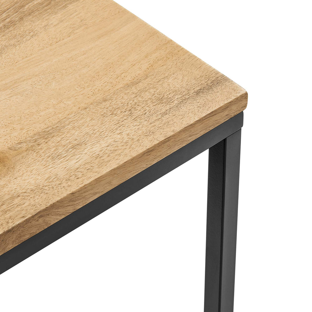 Zane Square Steel and Timber Table