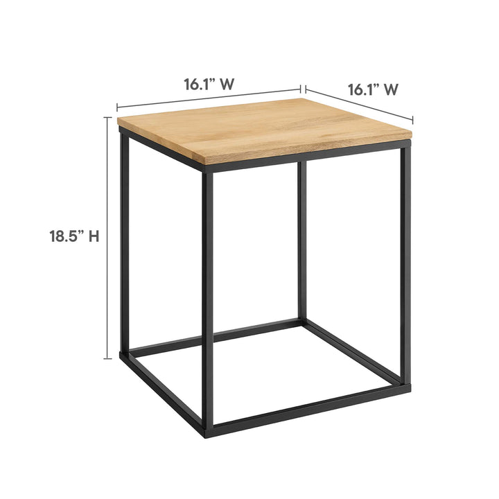 Zane Square Steel and Timber Table