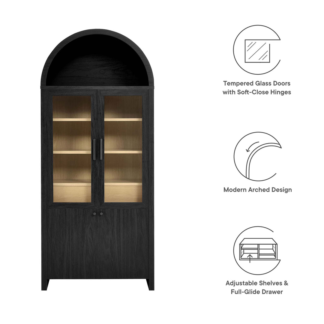 Ellis Arched Tall Display Cabinet