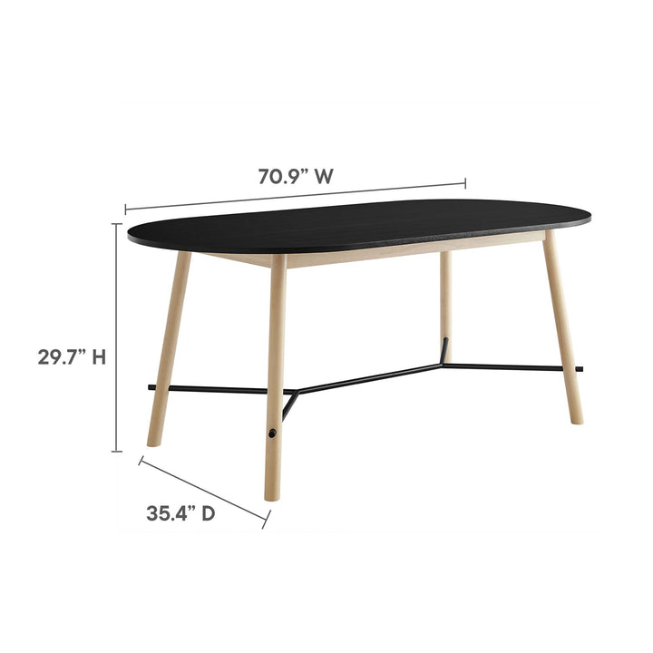 Indulge 71" Wood Grain Dining Table