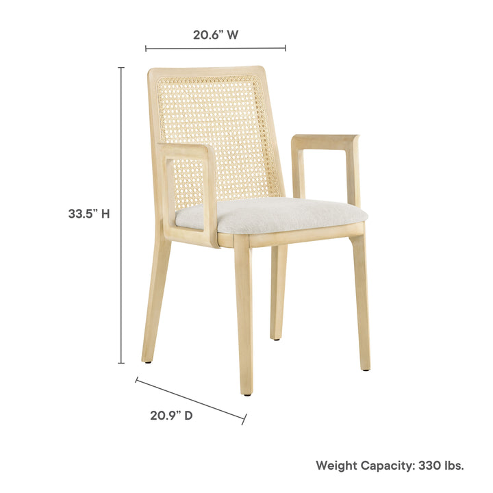 Majesty Woven and Rattan Dining Armchair