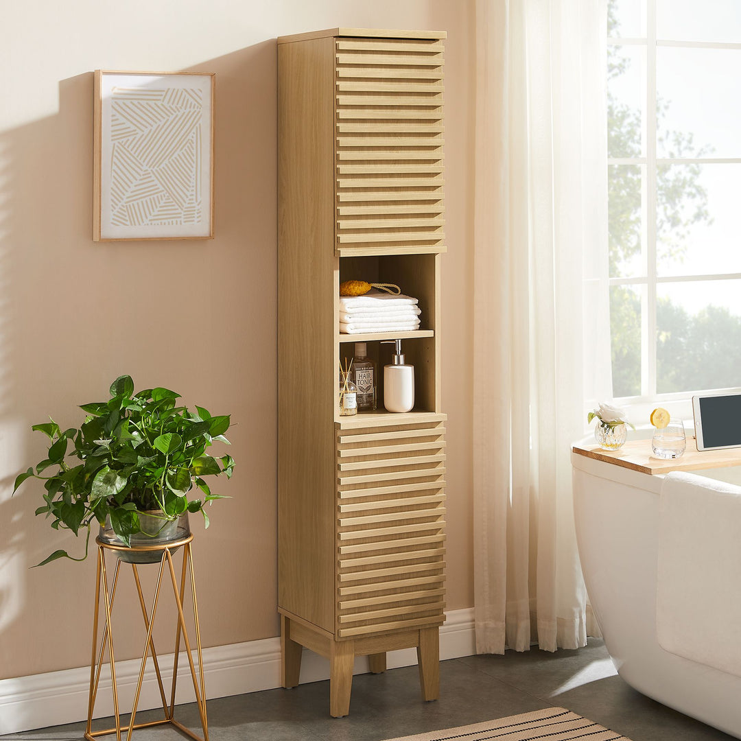 Slim Sleek Bathroom Storage Shelf