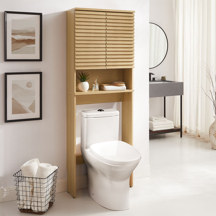 Refined Over the Toilet Bathroom Storage Shelf