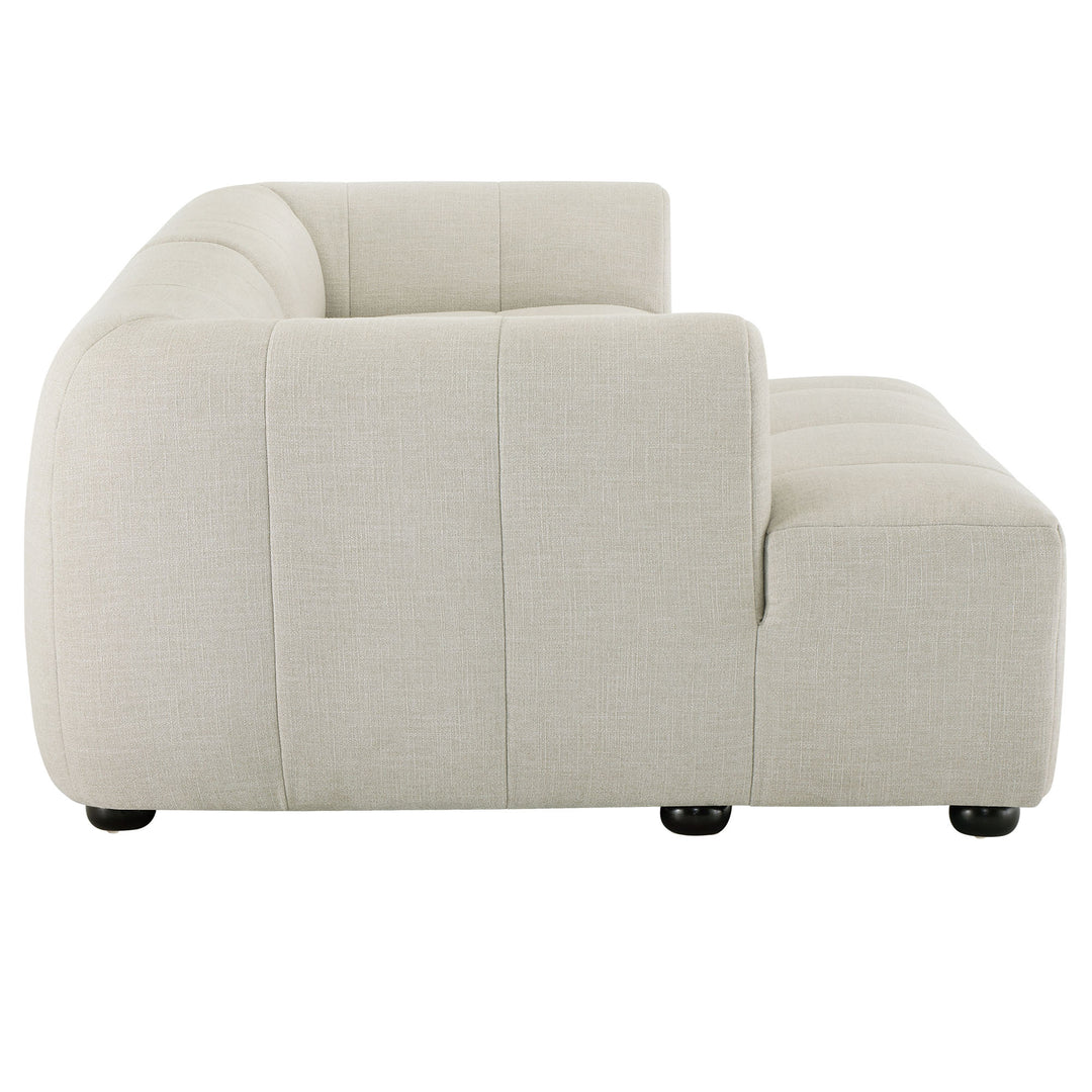 Landon Left-Facing Linen Lounge Sofa with Chaise