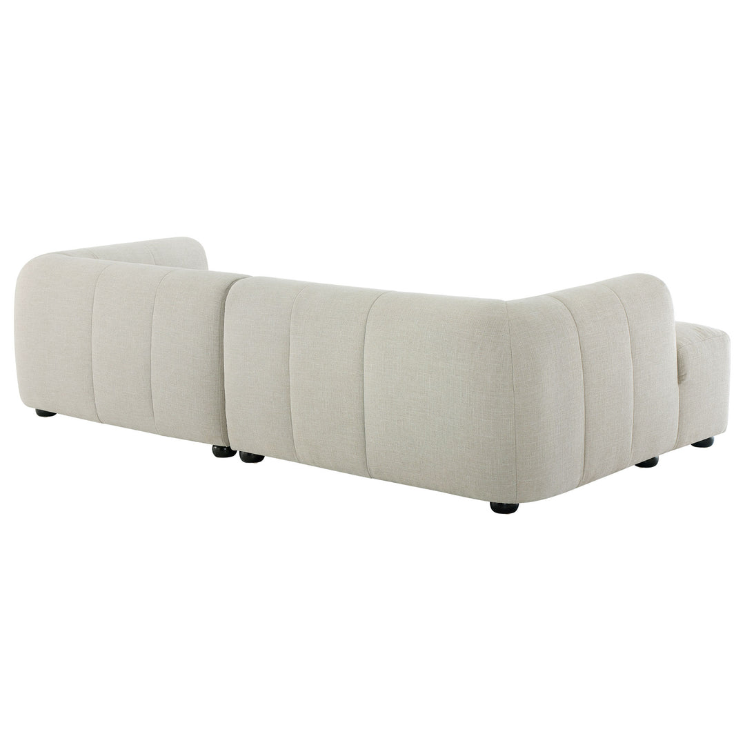 Landon Left-Facing Linen Lounge Sofa with Chaise