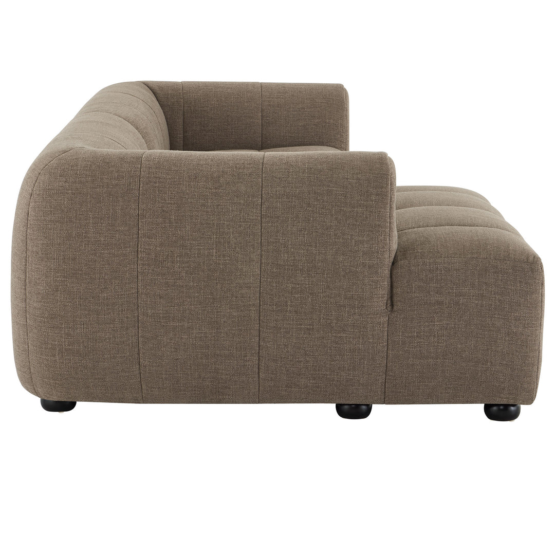 Landon Left-Facing Linen Lounge Sofa with Chaise