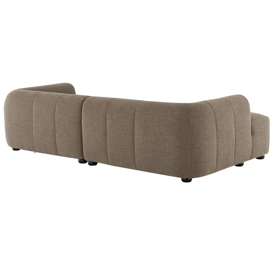 Landon Left-Facing Linen Lounge Sofa with Chaise