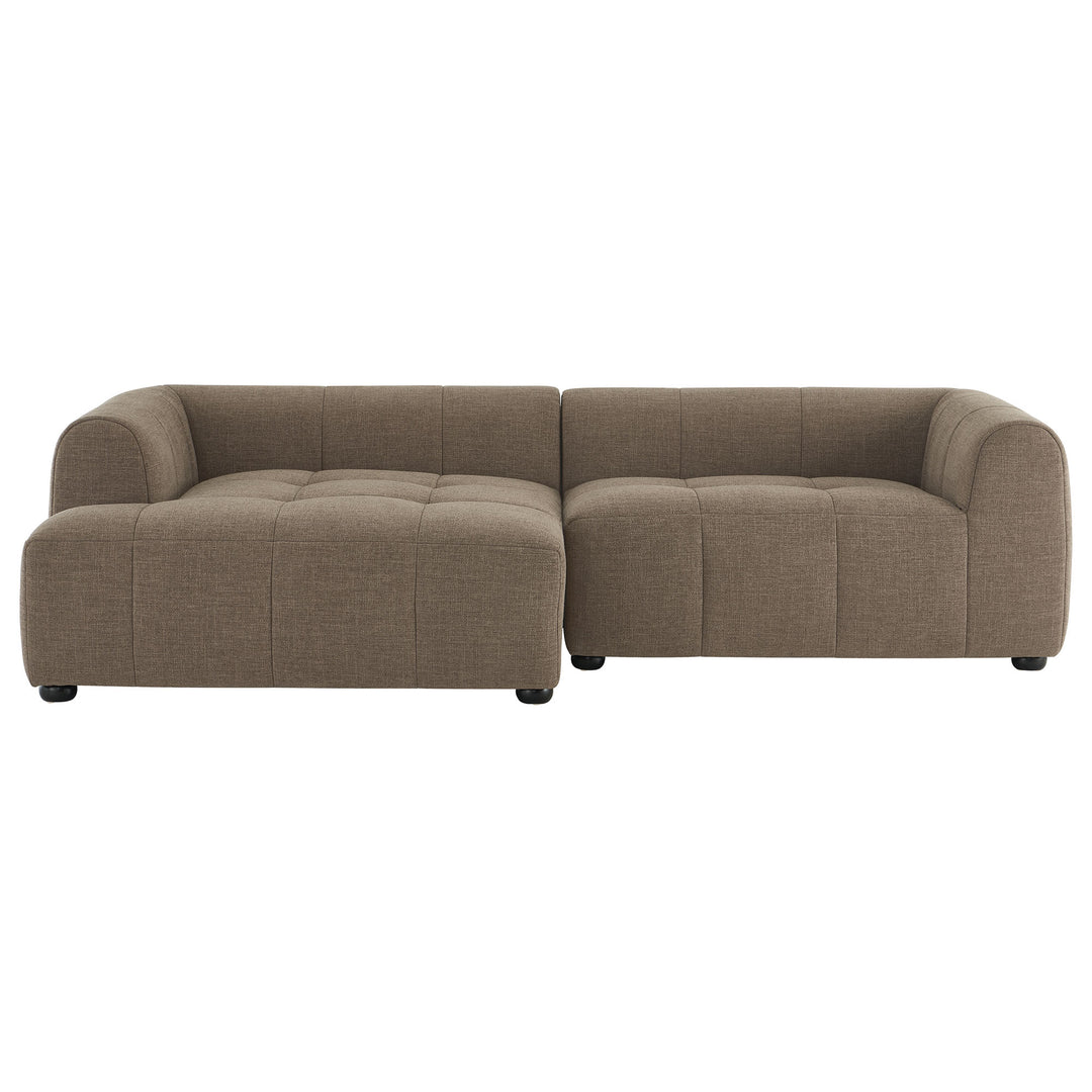 Landon Left-Facing Linen Lounge Sofa with Chaise