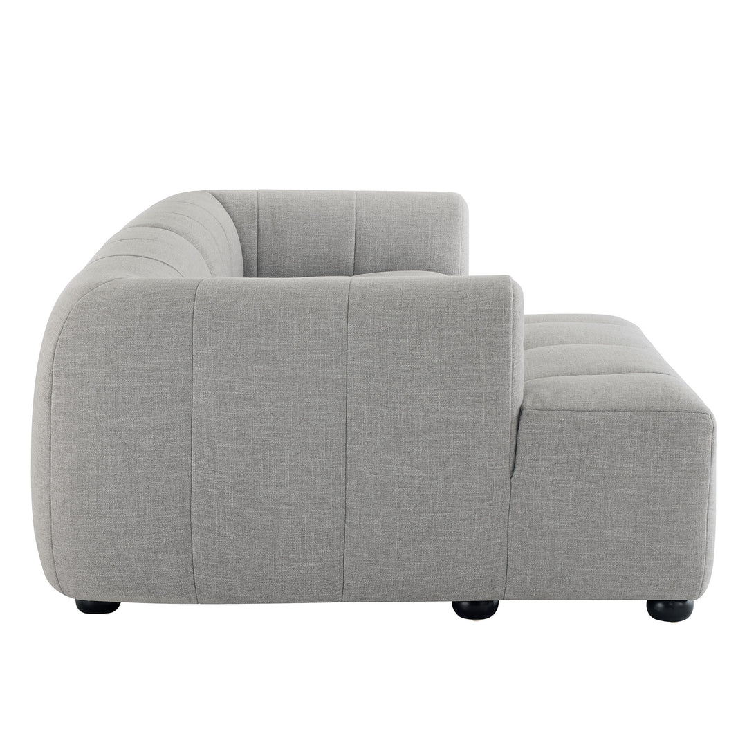 Landon Left-Facing Linen Lounge Sofa with Chaise