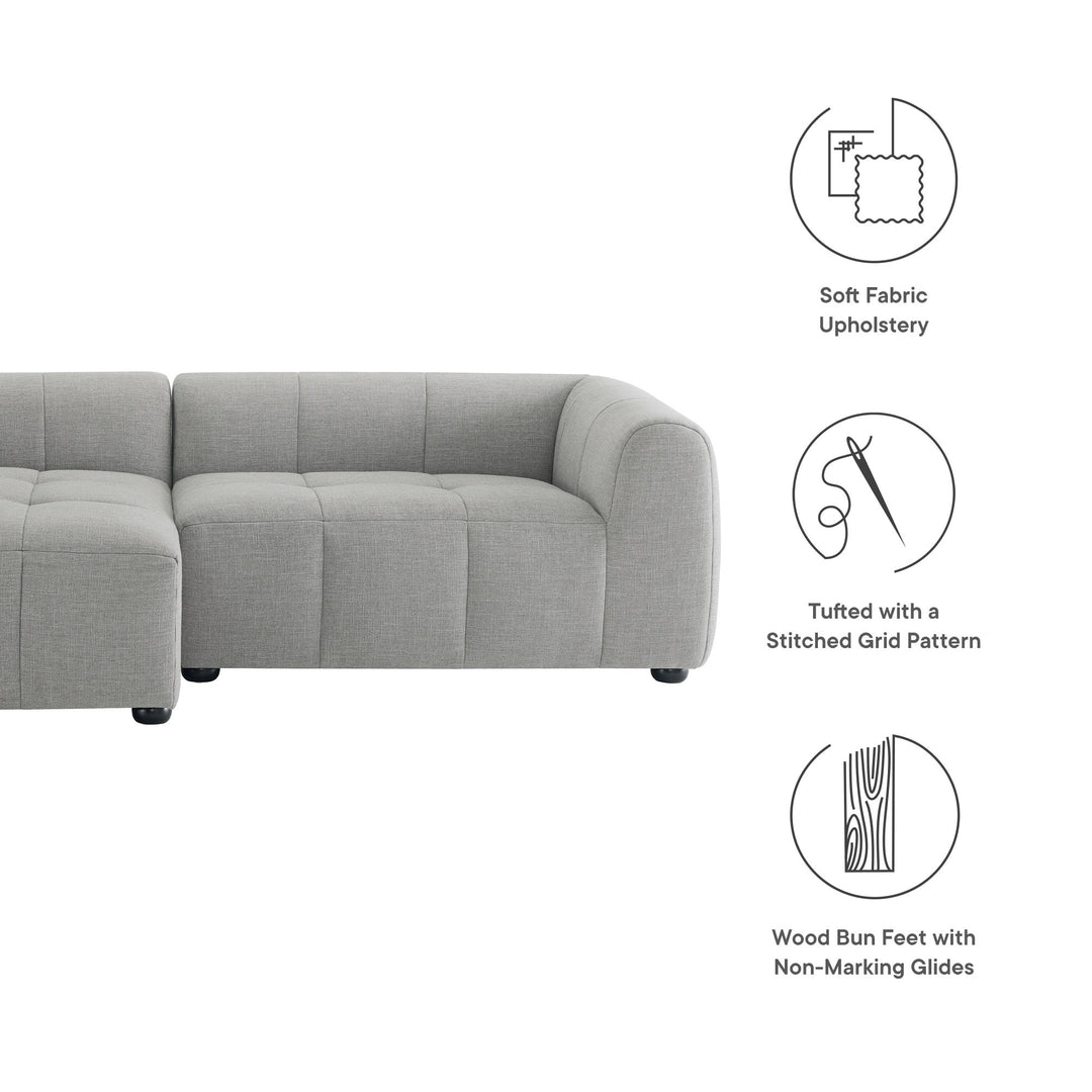 Landon Left-Facing Linen Lounge Sofa with Chaise