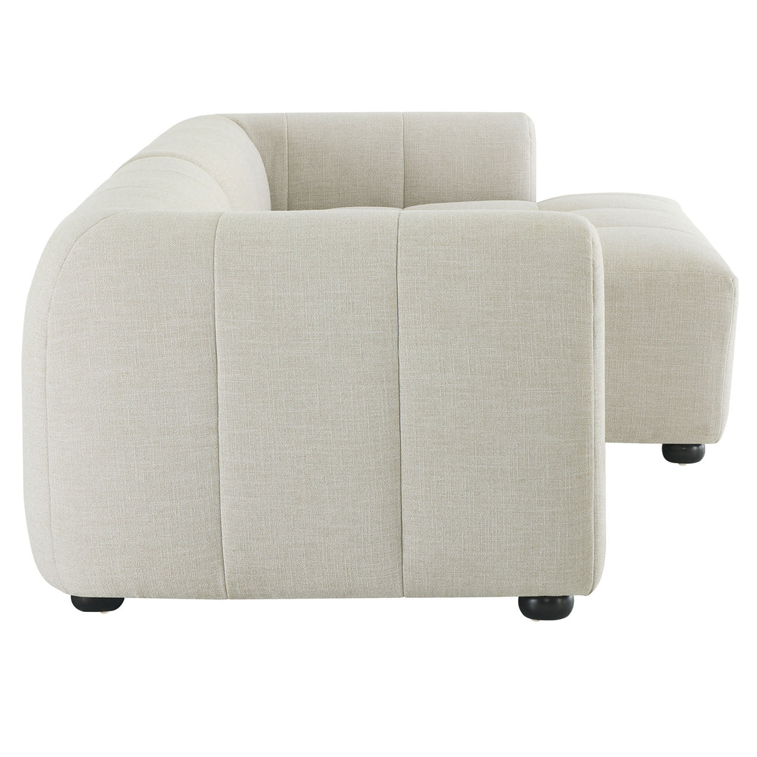 Luxe Right-Facing Upholstered Fabric Modular Sofa with Chaise