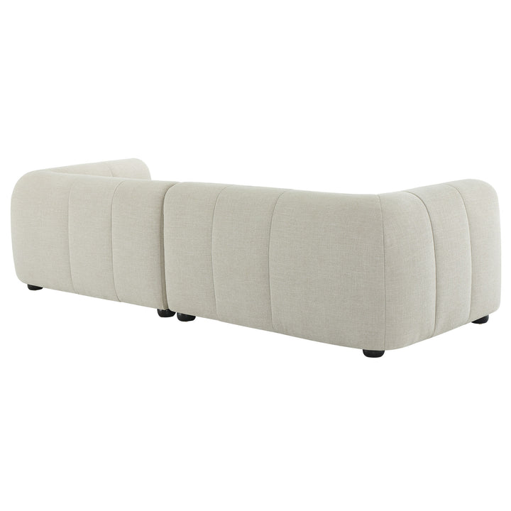 Luxe Right-Facing Upholstered Fabric Modular Sofa with Chaise