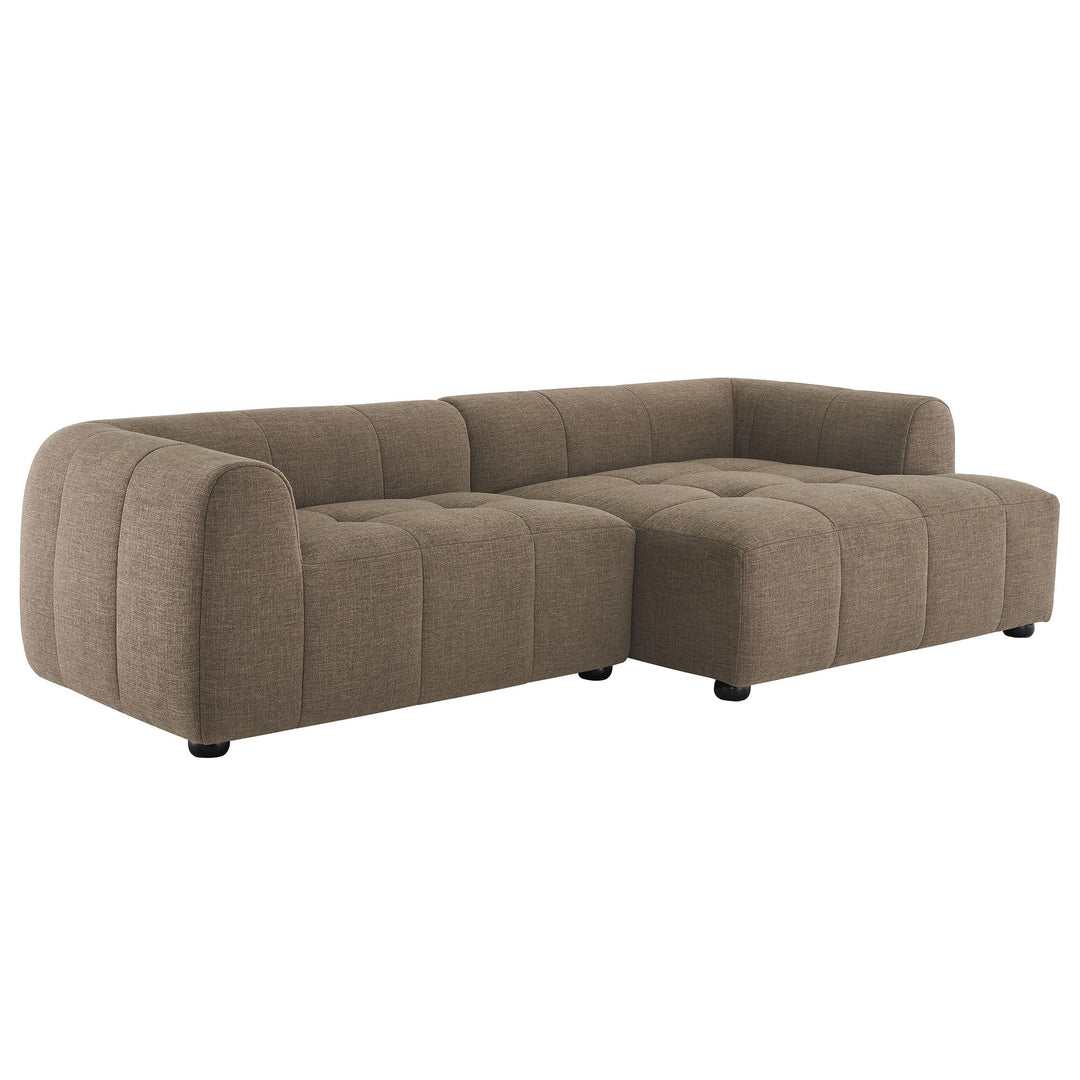 Lennox Right-Facing Upholstered Fabric Modular Sofa with Chaise