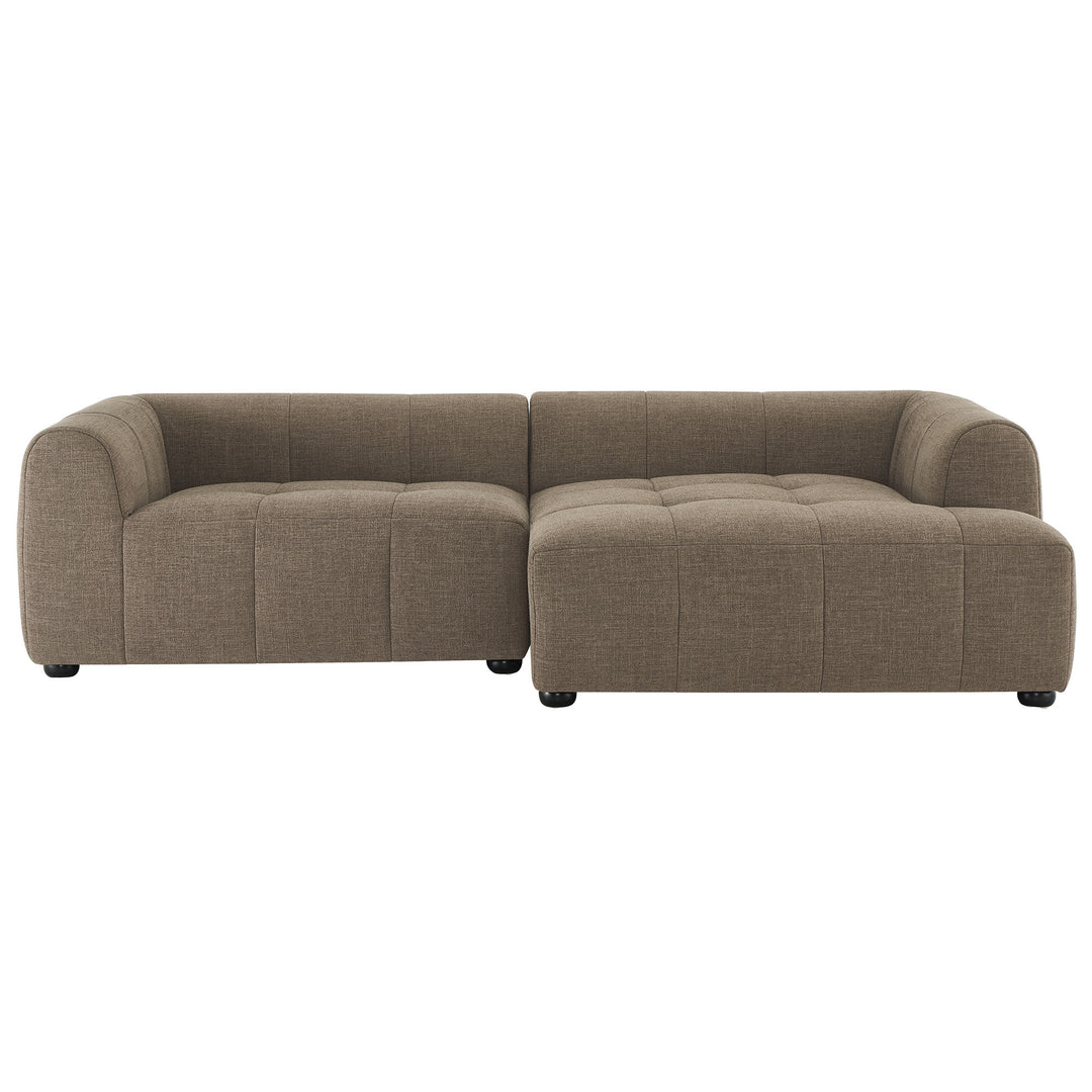 Lennox Right-Facing Upholstered Fabric Modular Sofa with Chaise