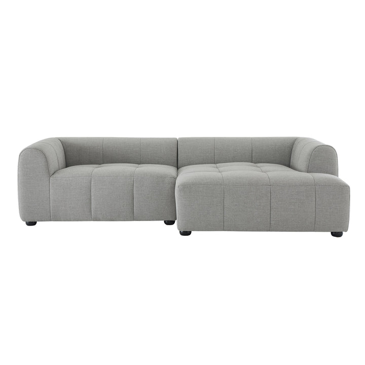 Luxe Right-Facing Upholstered Fabric Modular Sofa with Chaise