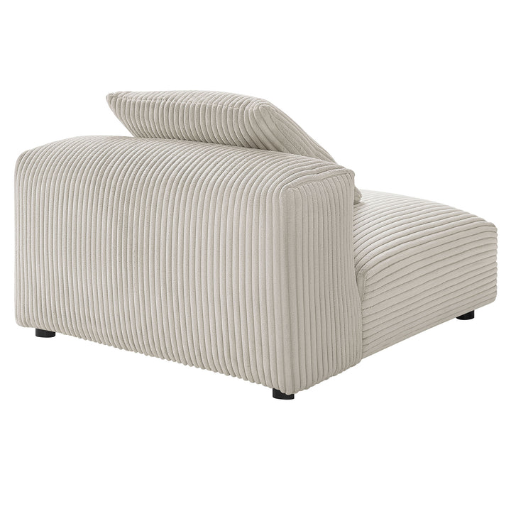 Serenity Modular Corduroy Upholstered Slipper Chair