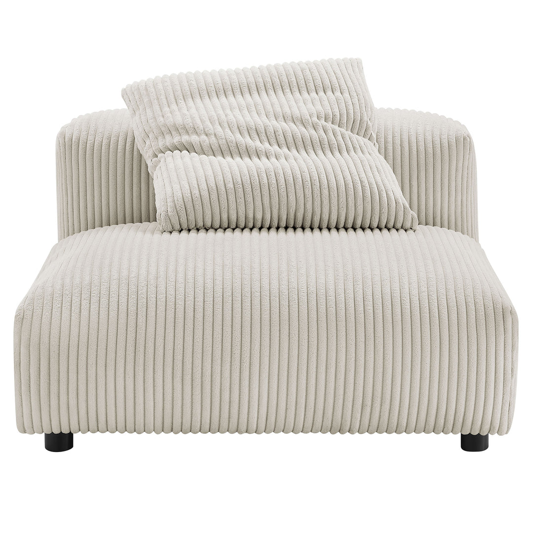 Serenity Modular Corduroy Upholstered Slipper Chair