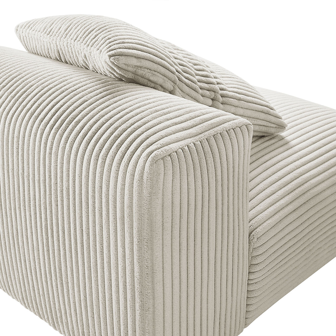 Serenity Modular Corduroy Upholstered Slipper Chair