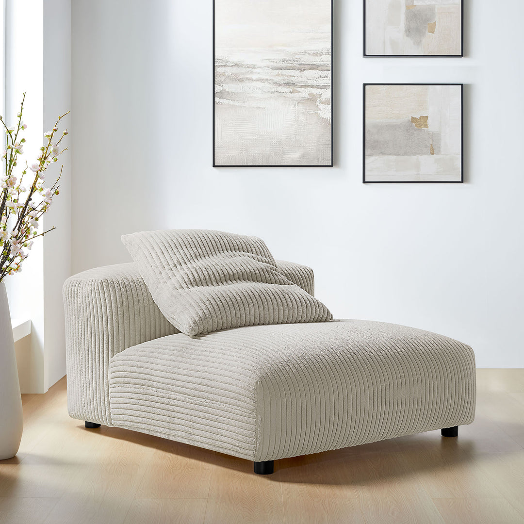 Serenity Modular Corduroy Upholstered Slipper Chair