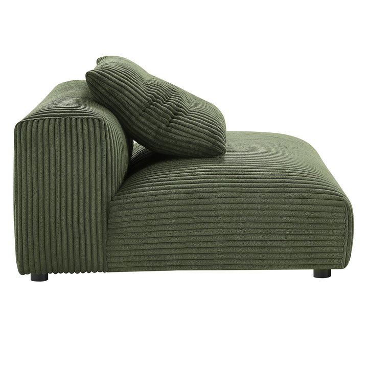 Serenity Modular Corduroy Upholstered Slipper Chair