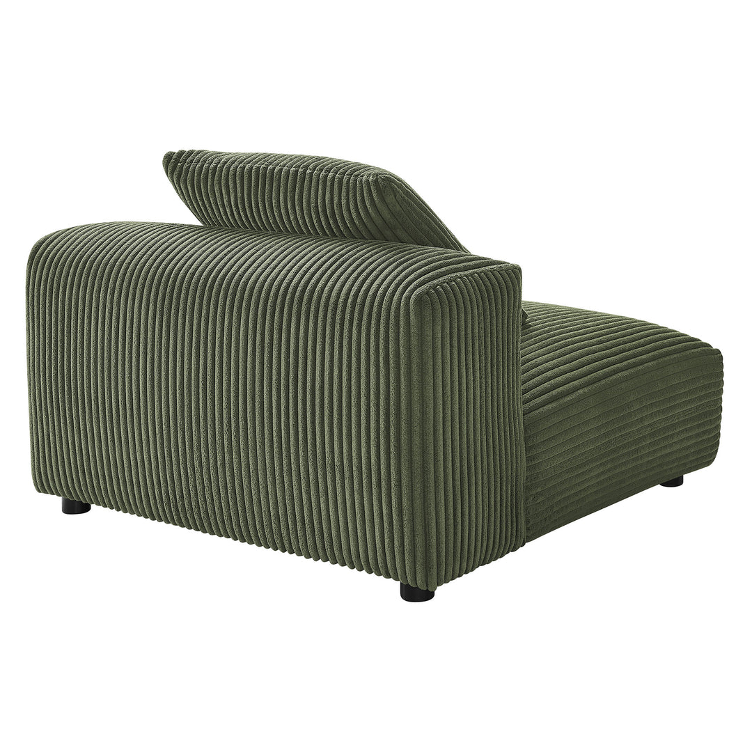 Serenity Modular Corduroy Upholstered Slipper Chair