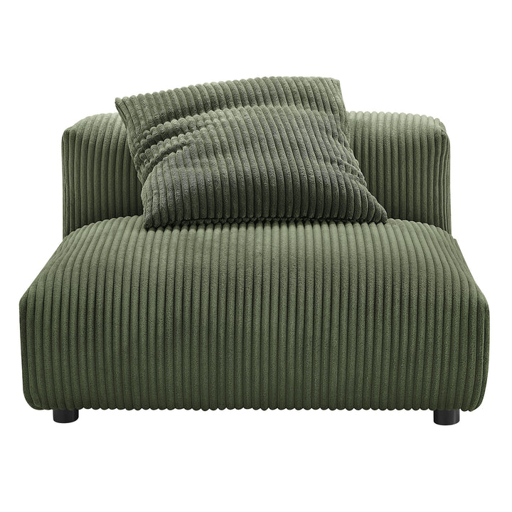 Serenity Modular Corduroy Upholstered Slipper Chair