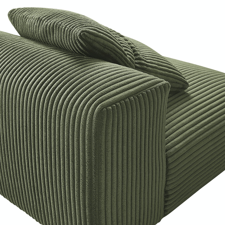 Serenity Modular Corduroy Upholstered Slipper Chair