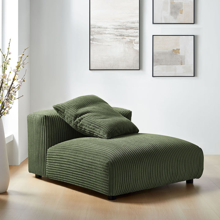 Serenity Modular Corduroy Upholstered Slipper Chair